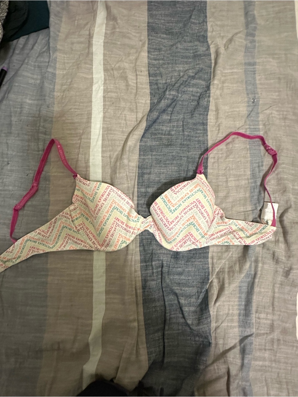 Victoria's Secret Pink Strappy Printed T-Shirt Bra